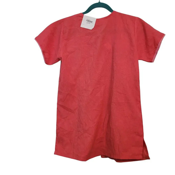 Vintage NWT Yoke Women's Button-Up Top Floral Embroidered Short Sleeves Boho - Picture 3 of 9